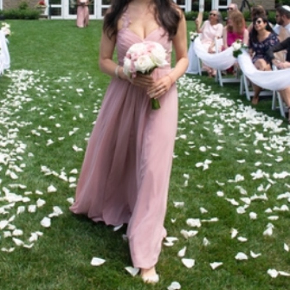 Long pink gown